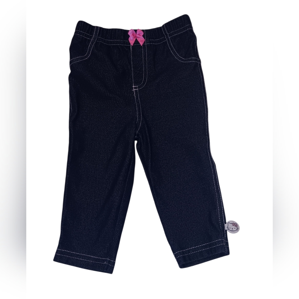 #J Hello Kitty Blue Leggings with Pink Bow